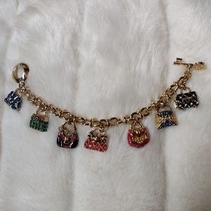 St. John Gold Link Handbag Charm Bracelet